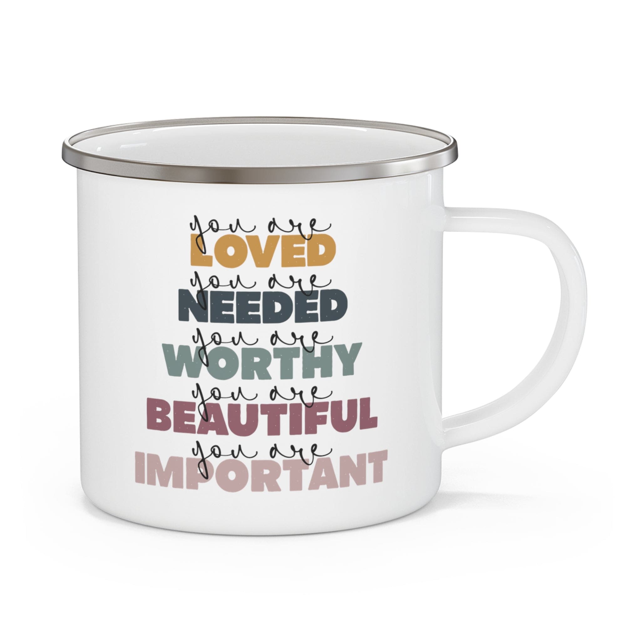 Enamel Camping Mug - you are Loved Inspiration Affirmation - Image #0