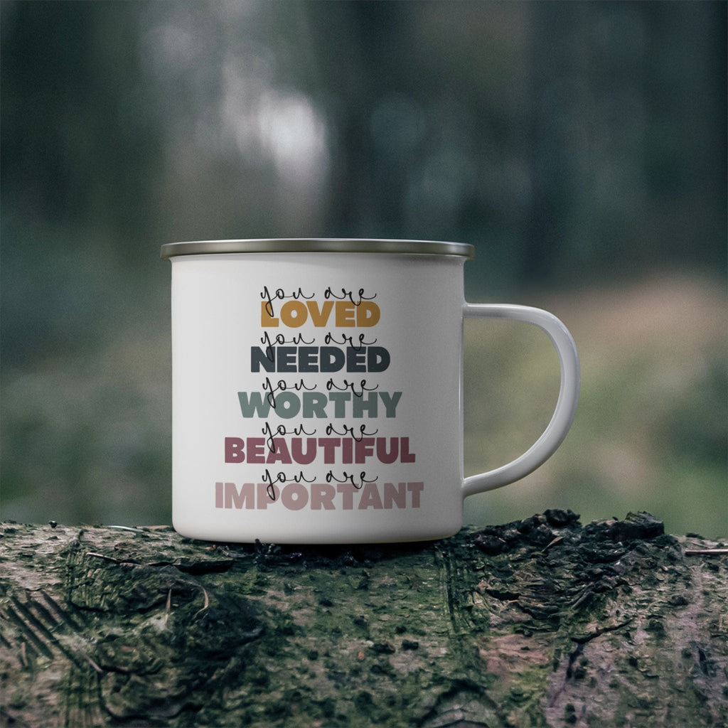Enamel Camping Mug - you are Loved Inspiration Affirmation - Image #0